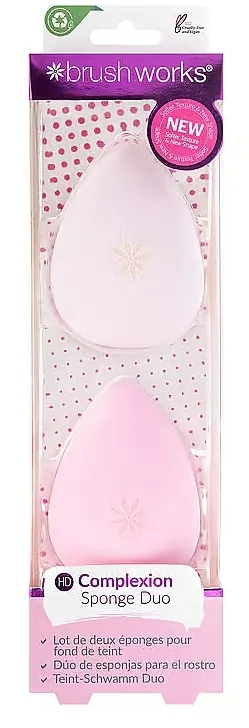 Brushworks Complexion Sponge Duo Set sunđera za šminkanje, 2 kom.