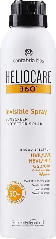 Cantabria Labs Heliocare 360º Invisible Spray Prozirni sprej za zaštitu od sunca