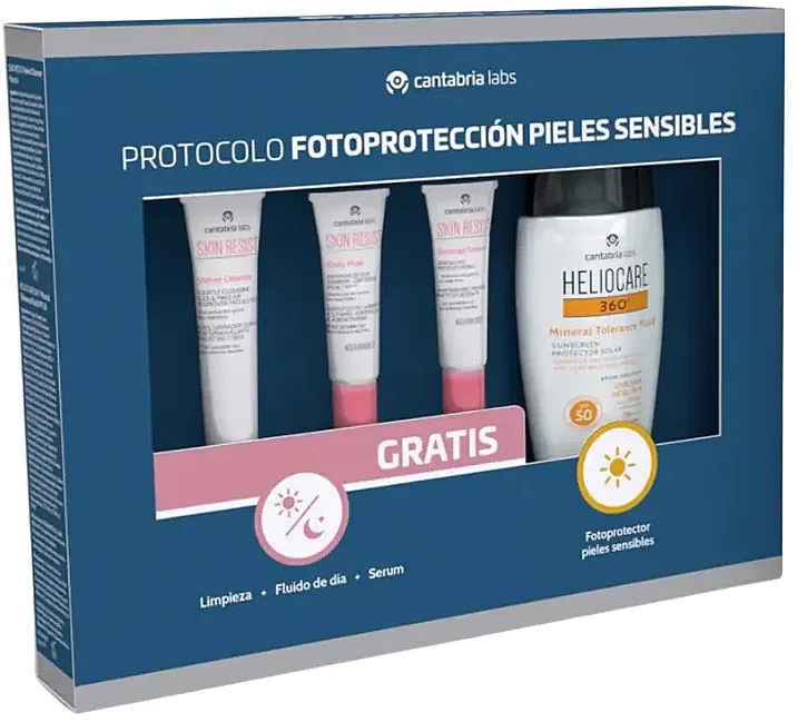 Cantabria Labs Heliocare 360º Kit (b/fluid/50ml+f/gel/7ml+f/fluid/5ml+f/serum/3ml) Set za telo