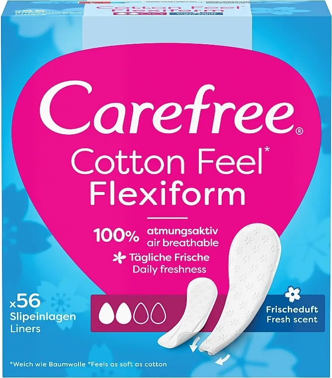 Carefree Cotton FlexiForm Higijenski fleksibilni dnevni ulošci, 56 kom