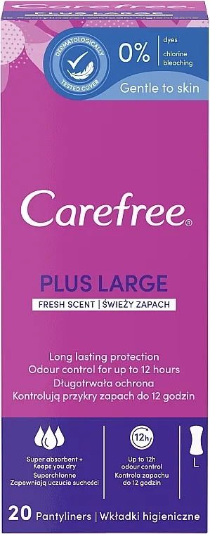 Carefree Plus Large Fresh Higijenske gaćice sa svježom aromom, velike, 20 kom