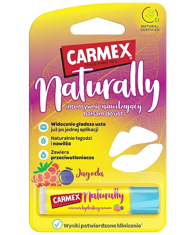 Carmex Naturally Lip Balm Berry Balzam za usne "Bobičasto voće"