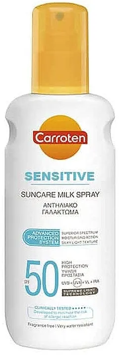 Carroten Sensitive Suncare Milk Spray SPF50+ Mleko za sunčanje za osetljivu kožu