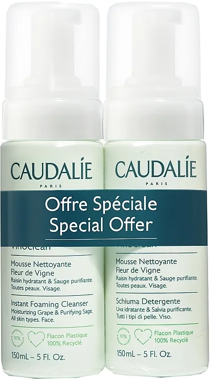 Caudalie Vinoclean Foaming Cleanser Duo Mousse za čišćenje lica