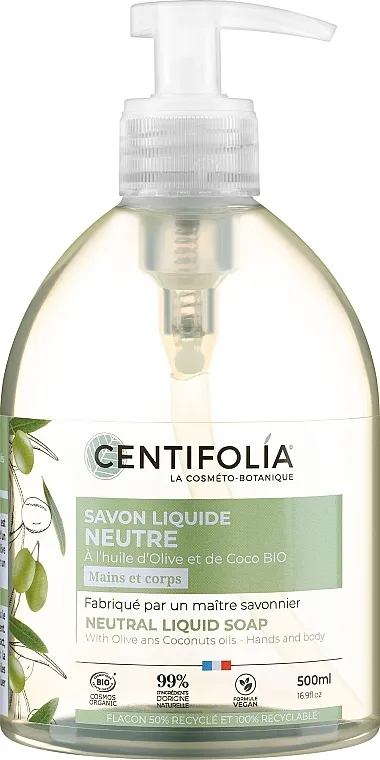 Centifolia Neutral Liquid Soap Organsko neutralno tečno sapun sa maslinovim uljem i kokosom