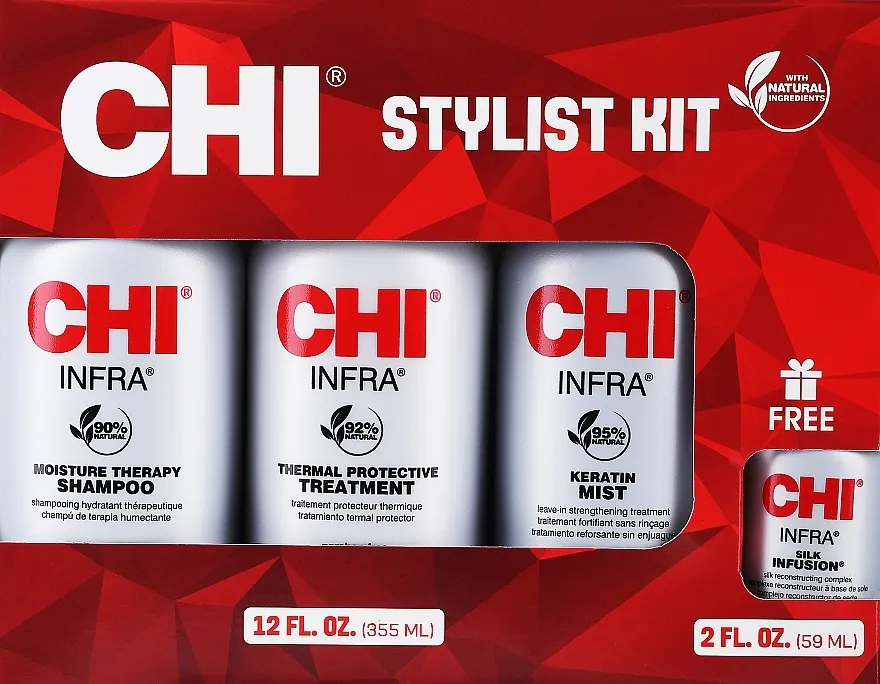 CHI Stylist Kit (shm/355ml + cond/355ml + mist/355ml + silk/59ml) Set