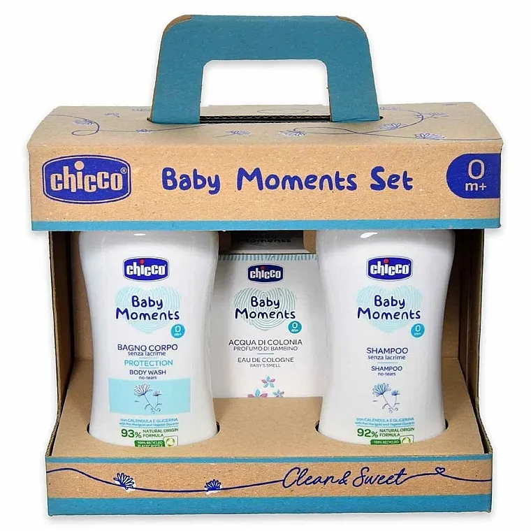 Chicco Baby Moments (b/wash/200ml + edc/100ml + shm/200ml) Set