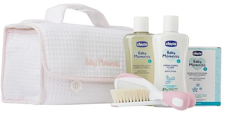 Chicco Baby Moments Pink Set Set, 5 proizvoda