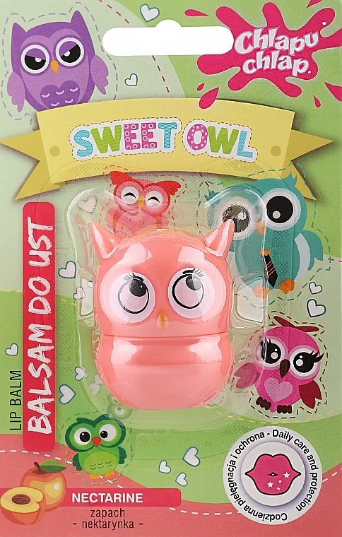 Chlapu Chlap Balzam za usne "Sweet Owl", nektarina