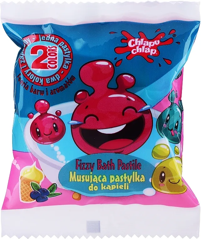 Chlapu Chlap Fizzy Bath Pastile Šumeća tableta za kupanje s mirisom borovnice i sladoleda od vanilije