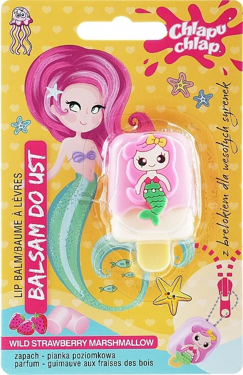 Chlapu Chlap Wild Strawberry Marshmallow Lip Balm Balzam za usne "Mala Sirena", jagoda
