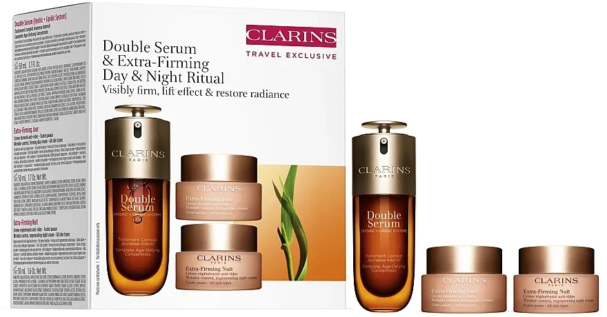 Clarins Double Serum &amp; Extra-Firming Day &amp; Night Ritual (f/ser/50ml+f/cr/50ml*2) Set