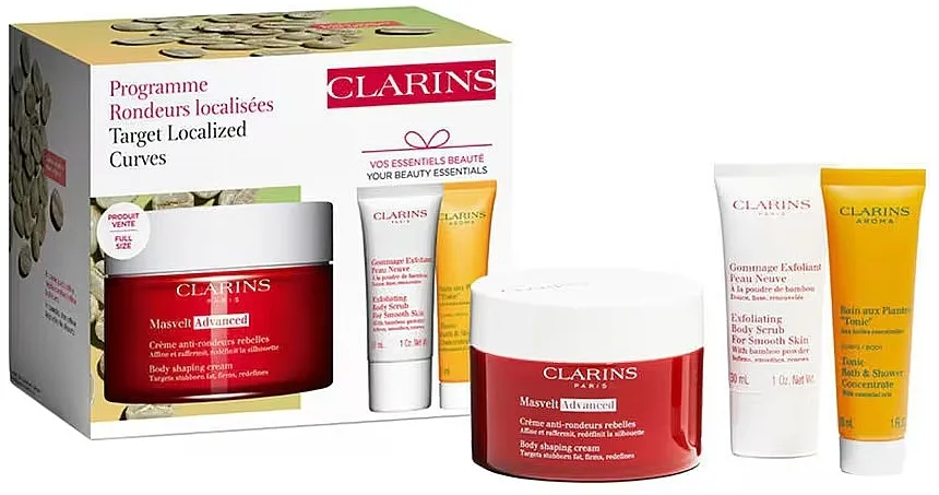 Clarins Masvelt (b/cr/200ml + b/scrub/30ml + sh/con/30ml) Set