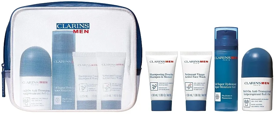 Clarins Men Grooming Essentials Set Set, 5 proizvoda