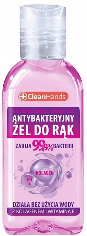 Clean Hands Antibacterial Hand Gel With Collagen And Vitamin E Antibakterijski gel za ruke sa kolagenom i vitaminom E