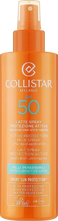 Collistar Sun Care Active Protection Milk Spray Ultra-Rapid Application SPF50 Sprej za sunčanje SPF50