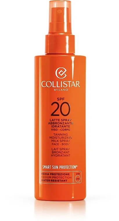 Collistar Tanning Moisturizing Milk Spray SPF 20 Sprej za tamnjenje