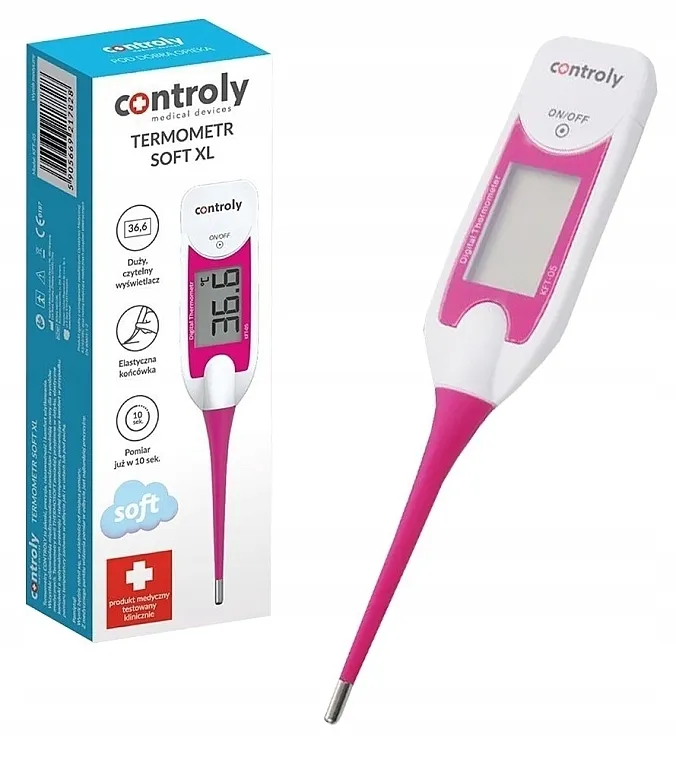 Controly Soft XL Elektronski termometar, grimizni