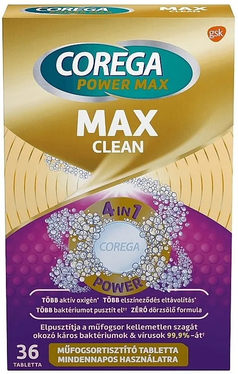 Corega Max Clean 4-in-1 Power Tablete za zubne proteze