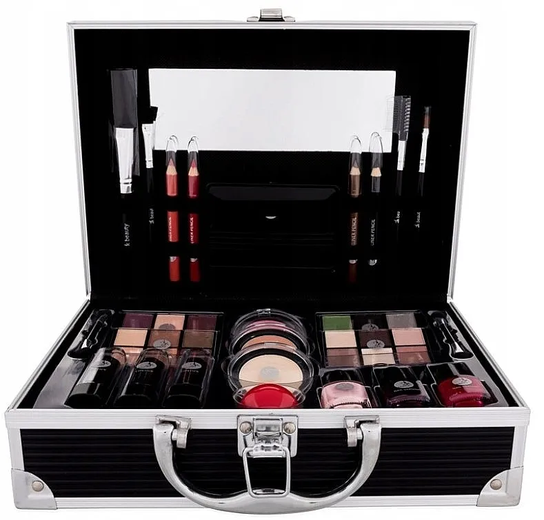 Cosmetic 2K All About Beauty Train Case Black Beauty case