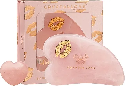 Crystallove Selflove Rose Quartz Gua Sha Set