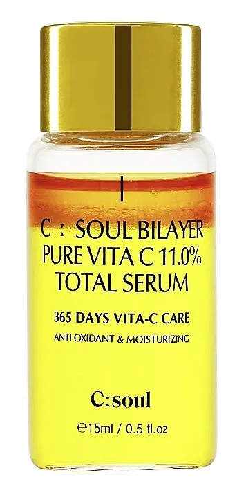 C:Soul Bilayer Pure Vita C 11% Total Serum Moisturizing Antioxidant Face Serum Dvofazni hidratantni antioksidativni serum za lice