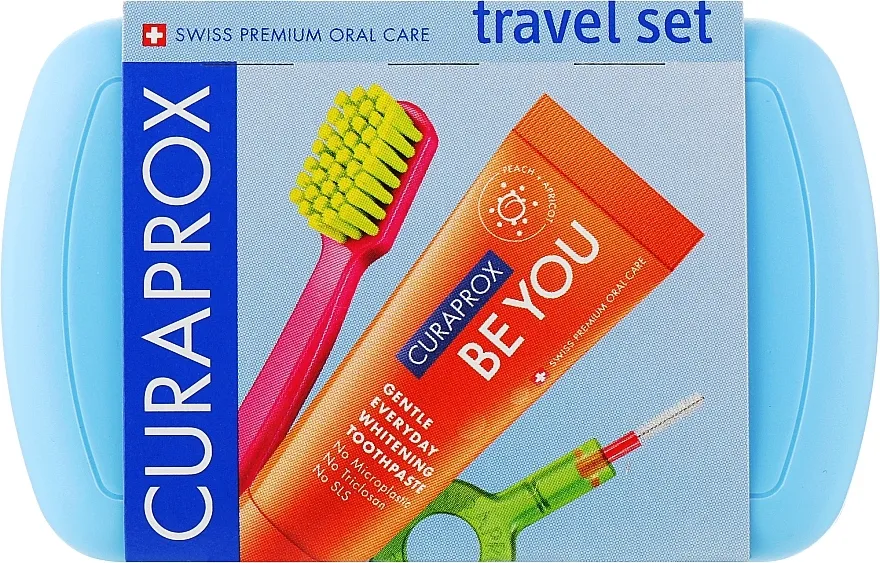 Curaprox Be You (tbr/1pc + paste/10ml + interdental/brush/2pcs + acc + box) Set putni higijenski, plavi