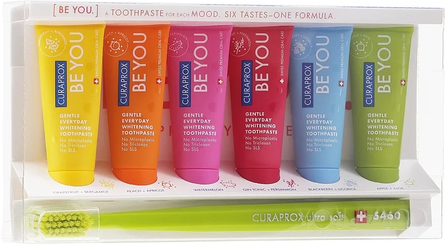 Curaprox Be You (toothpaste/10mlx6 + toothbrush) Set, svijetlo zelena