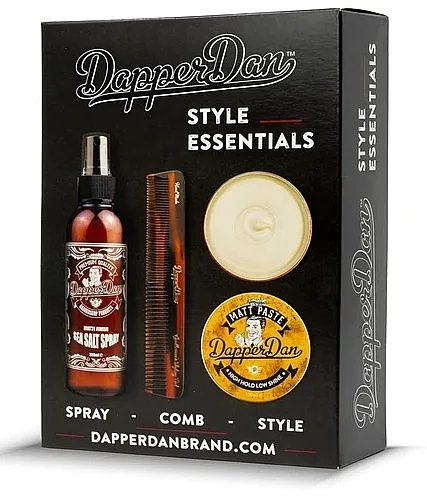 Dapper Dan Style Essentials Matt Paste (paste/100ml + spray/200ml + comb/1pc) Set