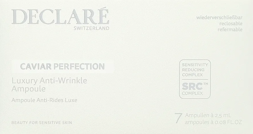 Declare Caviar Perfection Luxury Anti-Wrinkle Ampoule Koncentrat za regeneraciju sa ekstraktom crnog kavijara