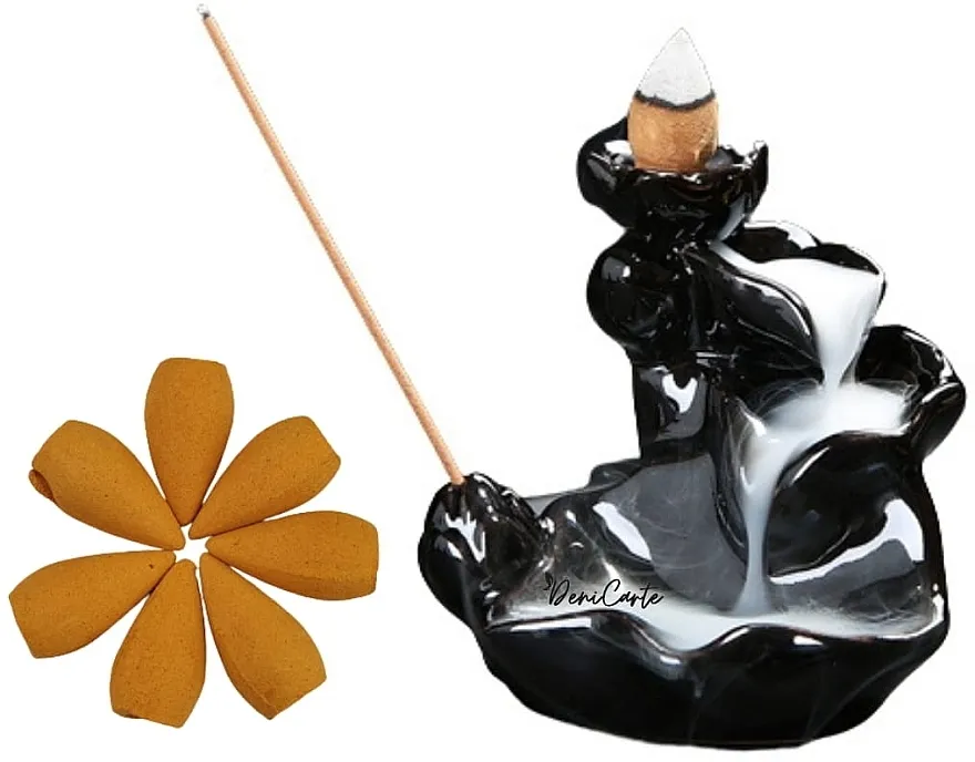 Deni Carte Leaves (lamp + cone/60pcs) Komplet sa tamjanom, lišćem