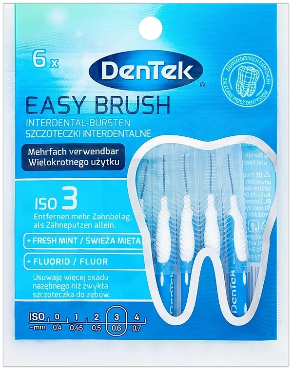 DenTek Easy Brush Međuzubne četkice, 0,6 mm, 6 kom.