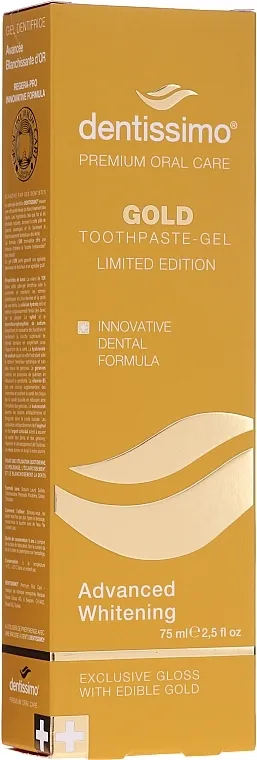 Dentissimo Advanced Whitening Gold Toothpaste Pasta gel za izbeljivanje zuba