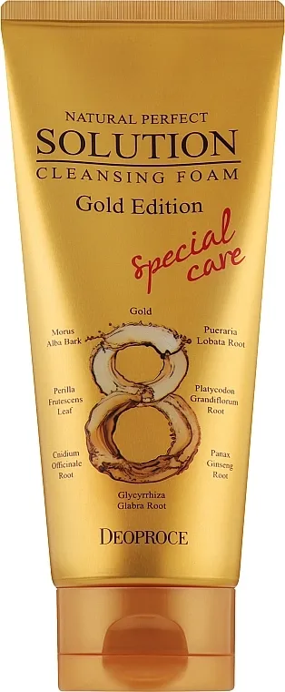 Deoproce Natural Perfect Solution Cleansing Foam Gold Edition Pjena za umivanje na bazi zlata i istočnjačkih biljaka