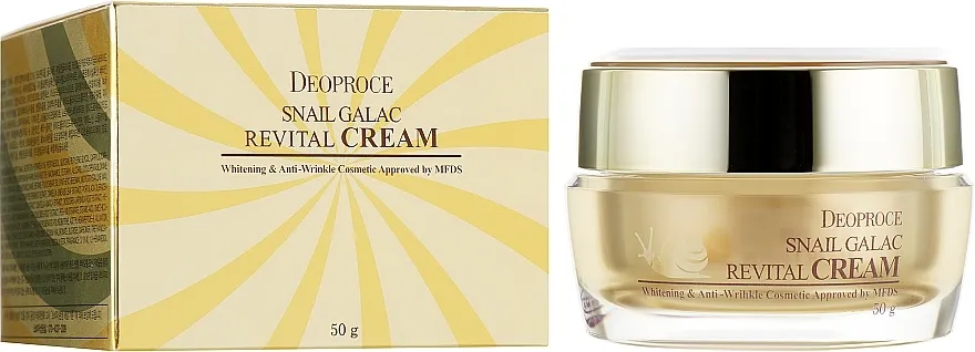 Deoproce Snail Galac-Tox Revital Cream Krema za lice protiv starenja s puževom sluzi i ekstraktom kvasca