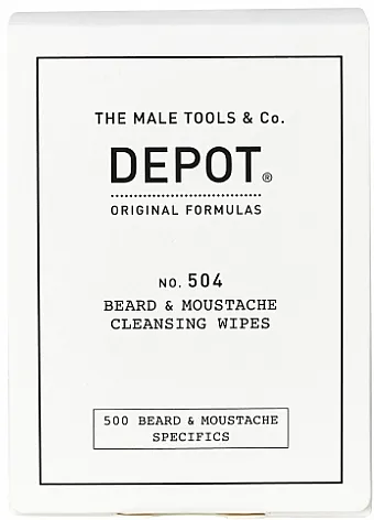 Depot Beard&amp;Moustache Specifics 504 Jednokratne vlažne maramice za brkove i bradu