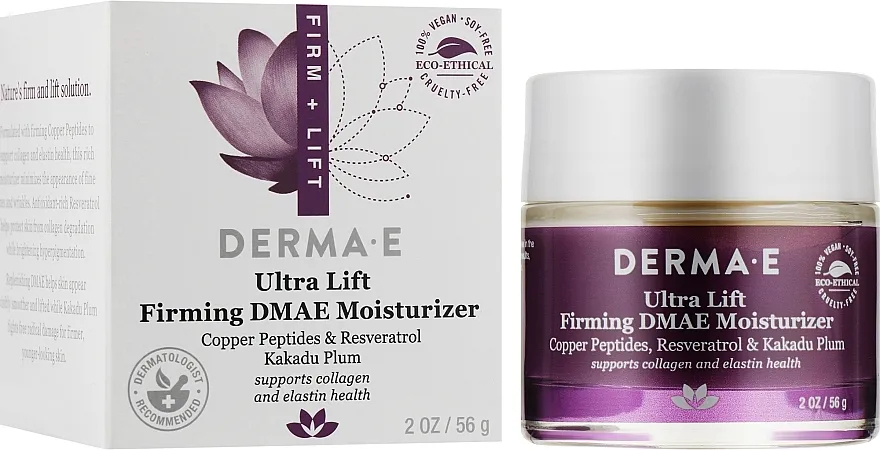 Derma E Firming DMAE Moisturizer Ultra-lifting hidratacija sa DMAE, bakarnim peptidima, resveratrolom i kakadu šljivom za elastičnost kože