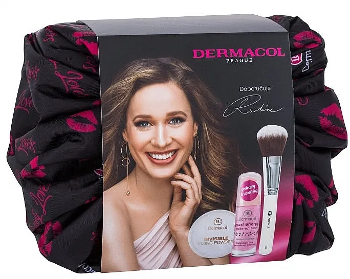 Dermacol Beauty II (makeup/base/20ml + powder/13,5g + brush + bag) Set