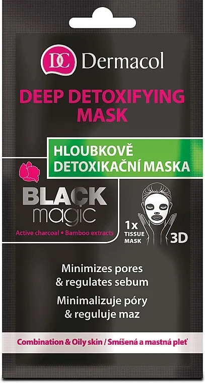 Dermacol Black Magic Detox Sheet Mask Sheet maska ​​za lice