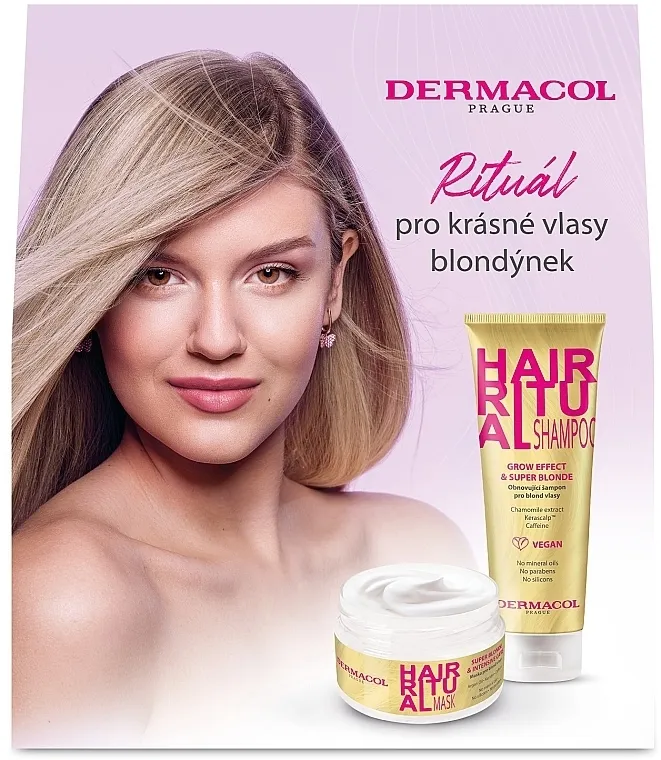 Dermacol Hair Ritual Grow &amp; Super Blonde (shm/250ml + mask/200ml) Set