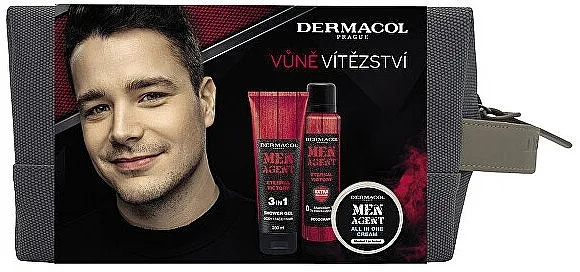 Dermacol Men Agent Eternal Victory Care Gift Set (deo/spray/150ml + sh/gel/250ml + cr/70ml + bag) Komplet