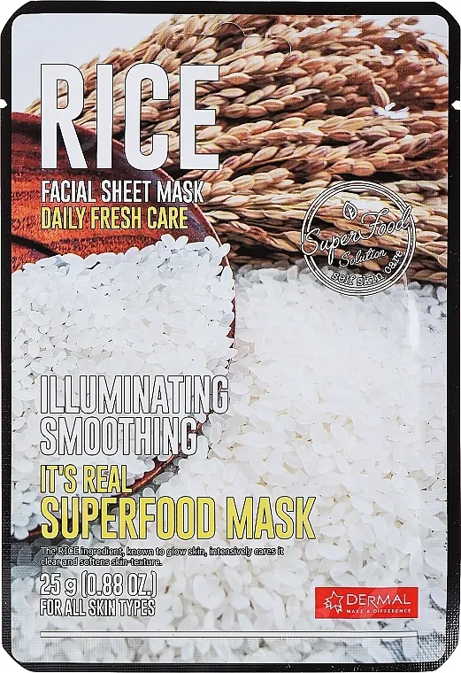 Dermal Mask Rice Izglađujuća maska za lice