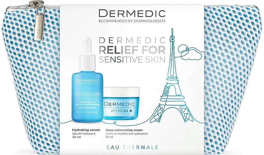 Dermedic Hydrain 3 (ser/30/ml + cr/15/ml + bag) Set