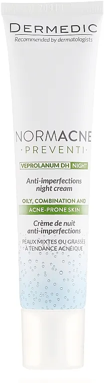 Dermedic Normacne Preventi Anti-Imperfections Night Cream Noćna krema za uklanjanje nesavršenosti