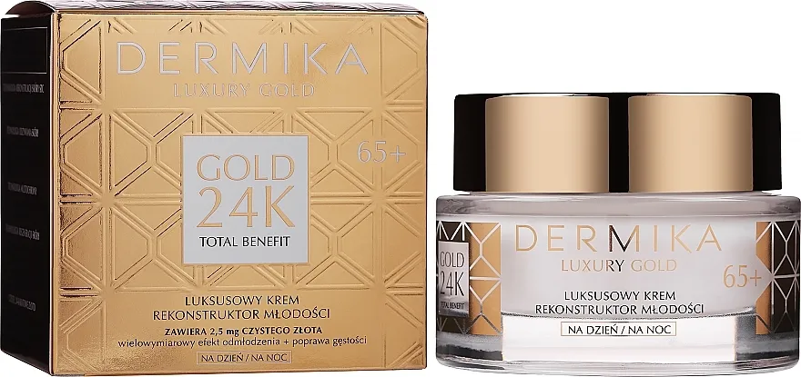 Dermika Luxury Gold 24K Total Benefit Luxury Youth Reconstructor Cream 65+ Krema za lice "Reenactor of youth"