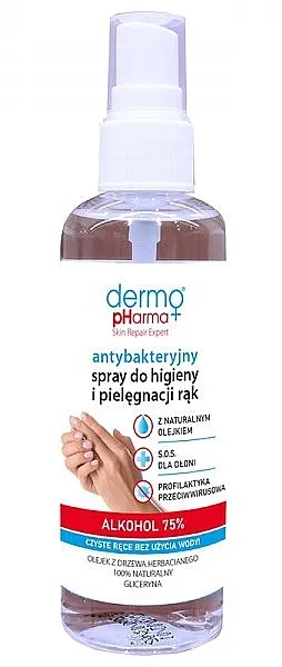 Dermo Pharma Antibacterial Spray Alkohol 75% Antibakterijski sprej za njegu i higijenu ruku