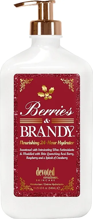 Devoted Creations After Tan Lotion Berries &amp; Brandy, Nourishing Ultra-Rich Daily Cream with Cranberry, Acai, Raspberry Hidratantna krema za svakodnevnu upotrebu sa ultra-bogatim uljima od brusnice, acai bobica i malina