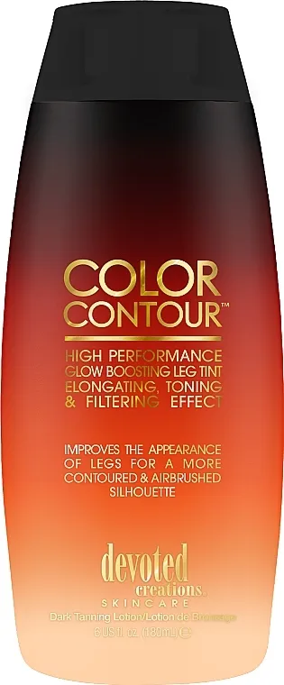 Devoted Creations Cream For Solariums For Legs Color Contour, Visible Toning And Tighting Effect Bronzani balzam za noge sa efektom toniranja i filtriranja, bez DHA