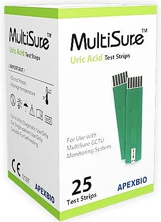 Diather Diagnostics &amp; Therapy Multisure GCTU Trake za testiranje za praćenje nivoa mokraćne kiseline u krvi