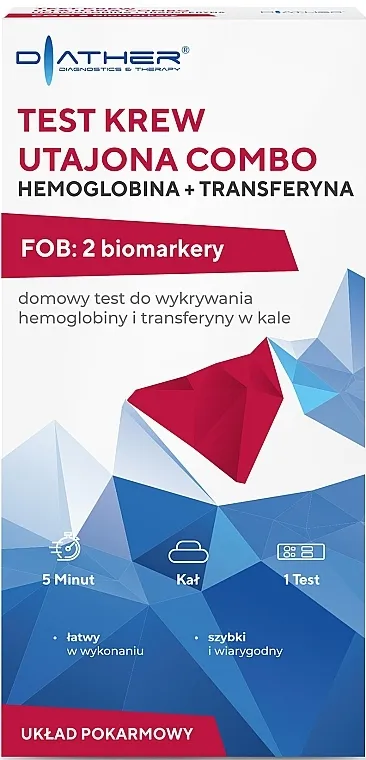 Diather Diagnostics &amp; Therapy Test na prisustvo skrivenih tragova krvi u stolici, hemoglobin+transferin